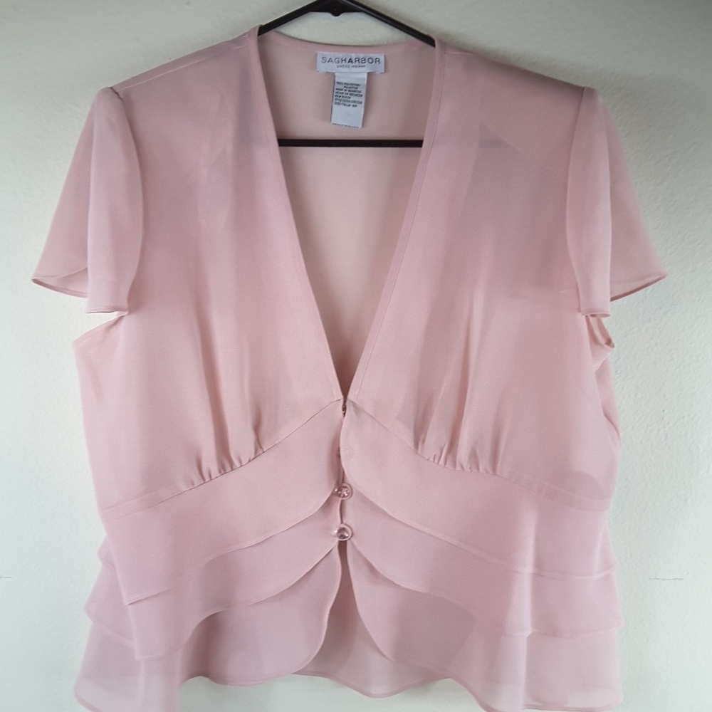 Sag Harbor Pink Bolero Covering Size 16W